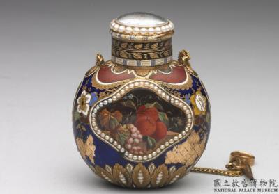 图片[2]-Gold-body painted enamel pearl-inlaid snuff bottle with a clock stopper, Switzerland, late 18th-early 19th century-China Archive